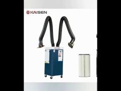 Self-cleaning mobile welding fume extraction