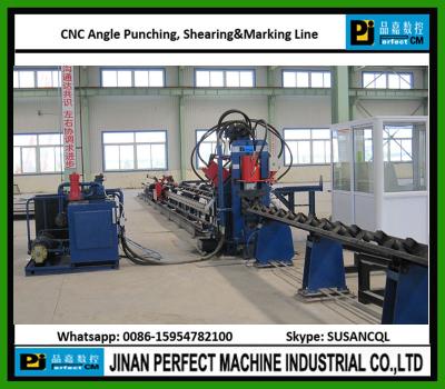 China Enhanced Type CNC Angle Punching Shearing and Marking Line Single Blade Shearing (APM2020) for sale