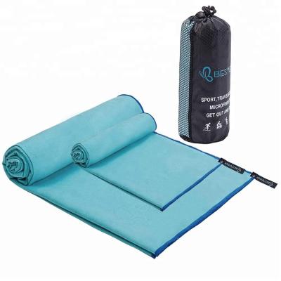China Quick Dry Plain Dyed Suede Microfiber Gym Towel For Sports Fitness for sale