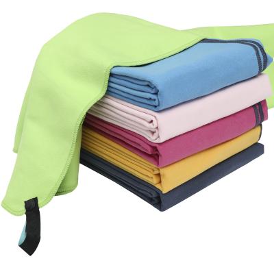 China Quick Dry Suede Microfiber Gym Towel Swimming Microfibre Towel 100% Polyester for sale