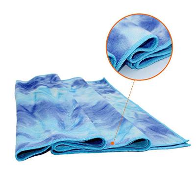 China Custom Woven Microfiber Yoga Mat Towel Non Slip For Hot Yoga for sale