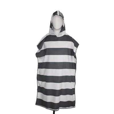 China Custom Logo Swimming Poncho Adults Towelling Beach Changing Robe for sale