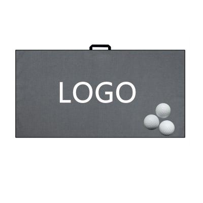 China Golf Sports Accessories Ball Waffle Microfiber Golf Towel Custom Logo for sale