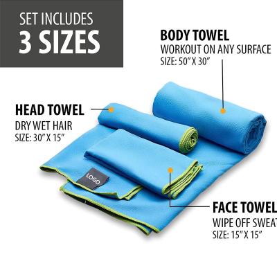 China Custom Quick Dry Fitness Gym Microfiber Sports Towel With Logo And Bag for sale