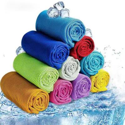 China Sublimation Prints Cold Snap Microfiber Cooling Towel For Sports Gym for sale