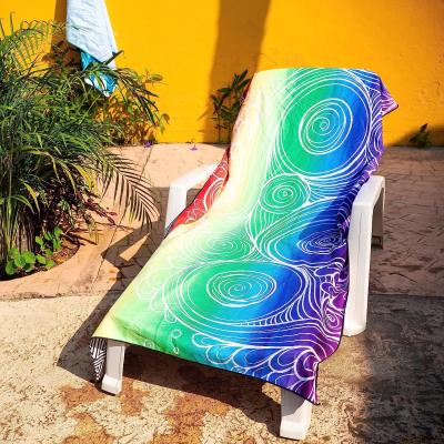 China Rectangular Microfiber Beach Towel With High Absorbency And Nature Inspired Designs for sale