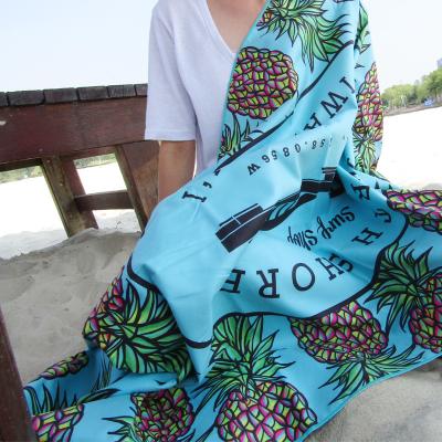 Китай Оптовая продажа микроволокна Amazon Популярное индивидуальное пляжное полотенце продается