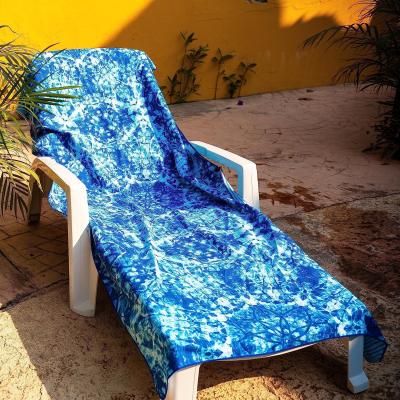 China Large Sand Free Quick Dry Lightweight Water Absorbent Towel Beach With Zip Pocket Converted Into A Bag for sale