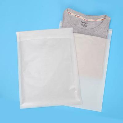 China Garment Clear Glassine Paper Bag Non Plastic Gusset For T-Shirt for sale