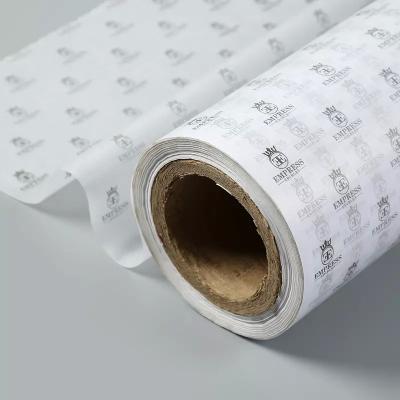 China Envoltura de papel tisú de metal blanco y dorado de marca para bolso de mujer/joyería en venta