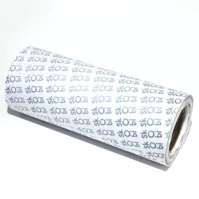 China Rolo de papel de seda branco reciclado personalizado com logotipo preto para presente de sapato à venda