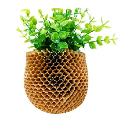 China Degradable Honeycomb Wrapping Paper Mesh Sleeve For Glass Bottle Cosmetic Packaging for sale