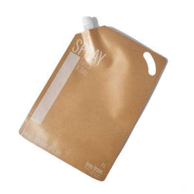 China Soporte impreso de encargo de papel de Kraft del perfume encima de la bolsa del canalón de la comida del líquido del papel de aluminio de las bolsas en venta