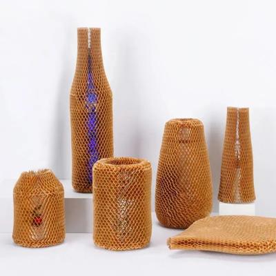 China Luva de papel amortecida feita sob encomenda reciclável da embalagem do papel de embalagem do envoltório do favo de mel à venda