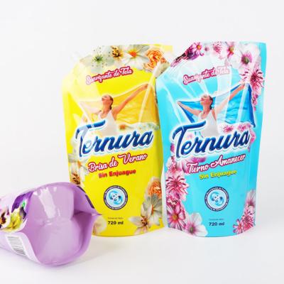 China Laundry Detergent Custom Printed Stand Up Pouches Refill Liquid Soap Packaging Bag en venta