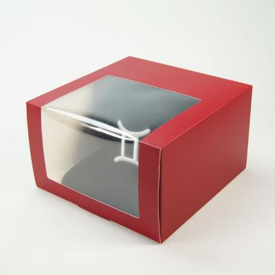 China Reusable Cookie Dessert Packaging Box Clear Window Paper Cupcakes Boxes With Inserts for sale