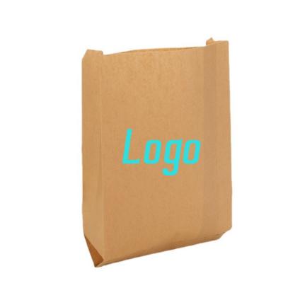 China Bolsa de papel inferior de Kraft de Logo Printed Biodegradable Candy Gift del paquete de la extremidad de encargo del bolso en venta