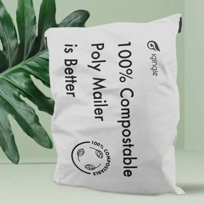 China Biodegradable Compostable Printable Mailer Bags Lightweight Eco Friendly Packaging for sale