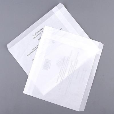 China Rectangular Transparent Biodegradable Glassine Paper Pouch For Packaging for sale