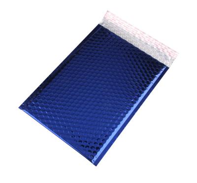 China Water Resistant Metallic Bubble Mailers Blue Padded Envelopes 8.5