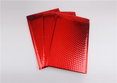 China Bright Red Color Metallic Bubble Envelopes Bubble Mailers 245x330 #A4 for sale