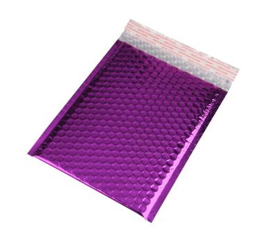 China Recyclable Purple Metallic Glamour Mailers / Metallic Mailing Bags Strong Adhesive for sale