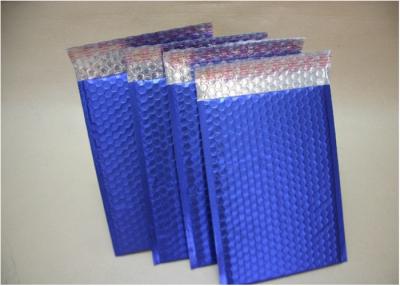 China Blue Metallic Decorative Bubble Mailing Envelopes For Courier Company Using for sale