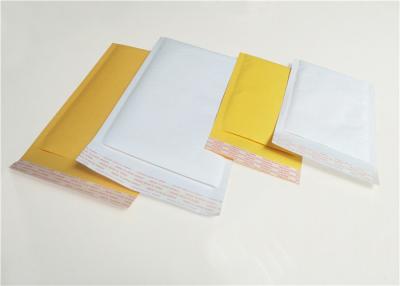 China Shipping Size 4 Kraft Bubble Mailers  , White / Yellow Mailing Envelopes 9.5