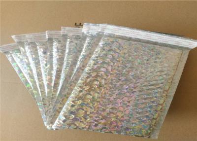 China Biodegradable Shiny Holographic Mailing Bags / Bubble Padded Envelope for sale