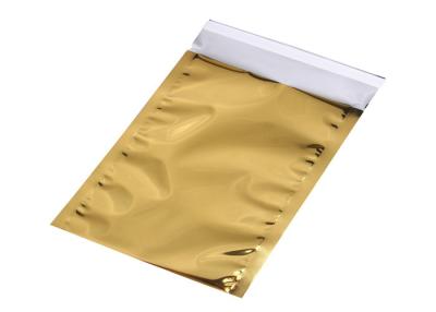 China Gold Color Resealable Aluminum Foil Bags , Food Packaging Aluminum Foil Sachet for sale