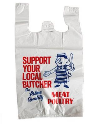 China Printed Plastic  Shopping Bags With Handles , Recycled Biodegradable Shopping Bags for sale