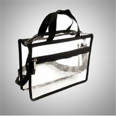 China Recyclable Transparent Pvc Zipper Bag / Travel Storage Bags With Handle for sale