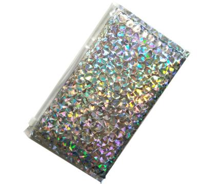 China Silver Decorative Holographic Bubble Mailers Custom Printing Color Design for sale