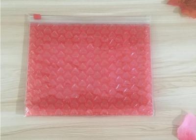China 0.06-0.1mm Thickness PVC Bubble Bag / Reusable Mailer Plastic Zipper Bag for sale