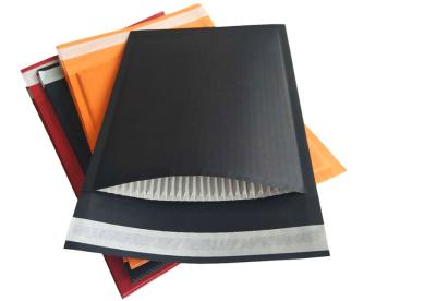 China Compostable Fully Black Corrugated Paper Padded Envelopes Rigid  Standard Size for sale