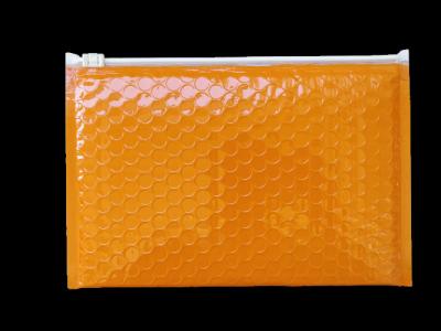 China 400x300mm Orange Resealable Zipper Bubble Bags Shock Resistance ISO9001 for sale