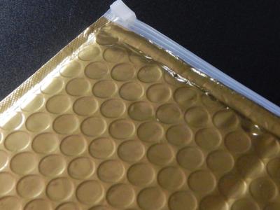China Star Packaging Zipper Slide Matte Gold Bubble Bag Zipper plastic bag For Gifts for sale