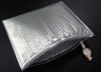 China 8x12'' Container Loads Sea shipping Metallic Foil Padded Envelope Mailers Postage Zipper Bubble Bag for sale