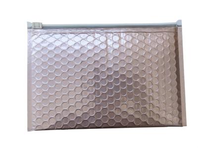 China Fleixble Packaging Zipper Bubble Bags , Silver Matt Aluminun Foil Bubble Zipper Envelopes for sale