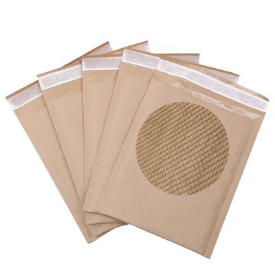 China Recyclable Kraft Honeycomb Paper Padded Mailers Self Adhensive Tape for sale