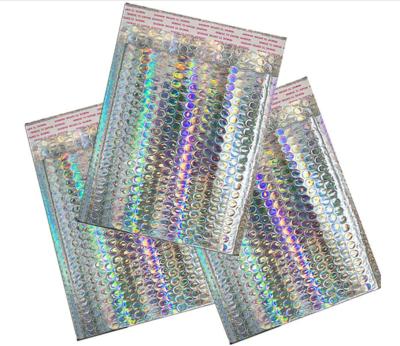 China VMPET Surface Decorative Holographic Bubble Mailers Custom Printing for sale