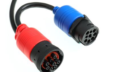 China Heavy Duty J1939 Male To Female Extension OBD Cable For Vehicle Gateway Install for sale