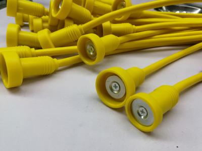 China Yellow Cable Wire Harness Magnetic Safe Cable Pvc Jacket With Overmolded Ends for sale