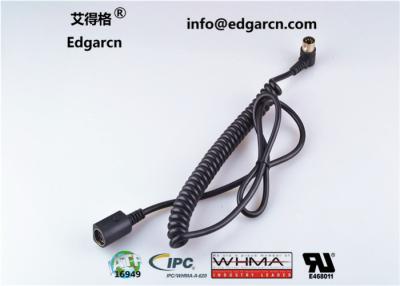 China Length 1000mm Coiled Cable Cord , Injection Molding Car Wiring Harness  for sale