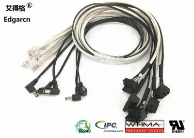 China Edgar Industrial Wire Harness Right Angle Dc Power Extension Cable 5.5 * 2.1mm Male for sale