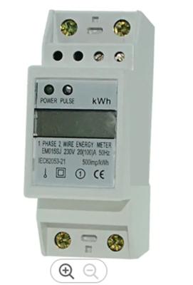 China 2 Pole Din Rail Electric Meter 2 Wire Digital Energy Small High Standard 230V for sale