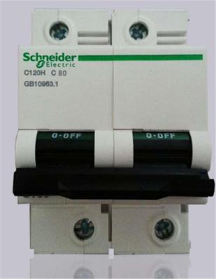 China Acti 9 C120 Miniature Circuit Breaker Schneider 125A MCB B C D Curves for sale