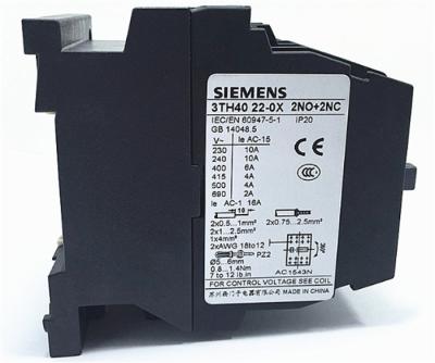 Chine Relais temporisé 3TH4 de Siemens / commutateur de relais à contacteur à 8 pôles et 10 pôles à vendre