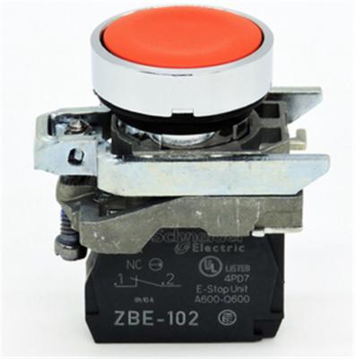China XB4-BA42 Modulaire metalen drukknop Elektrische schakelaar voor machines en bedieningspanelen Te koop