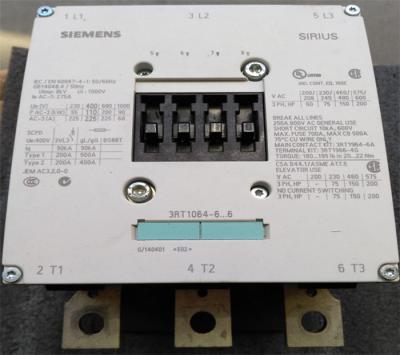 China Interruptor eléctrico del contactor de la CA 110kw de 3RT1064-6AP36 225a en venta